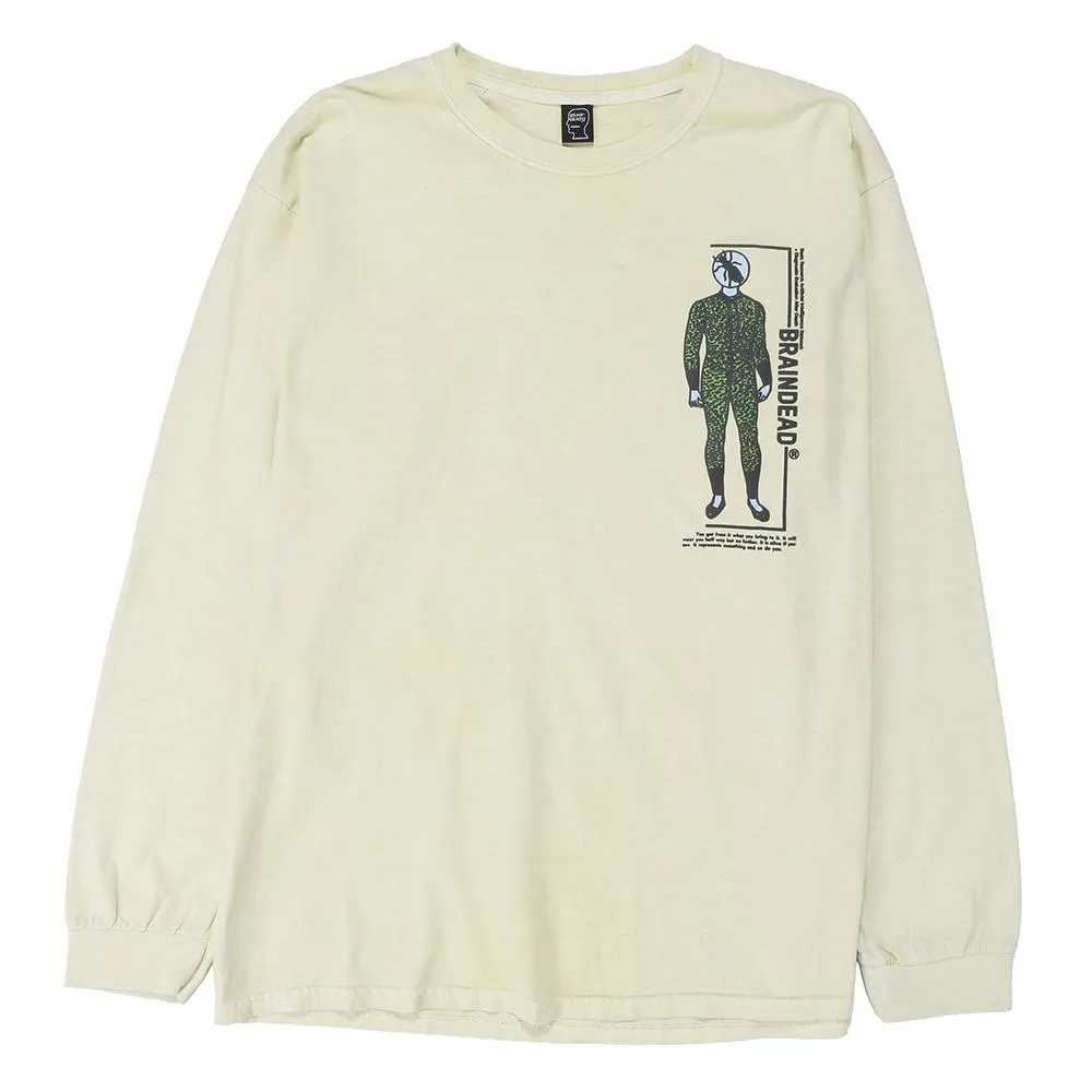 Brain Dead Evaluate Long Sleeve T-shirt / Lemon