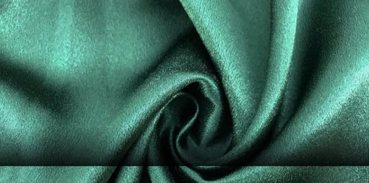 Green Satin Cowl Neck High Slit Evening Dress