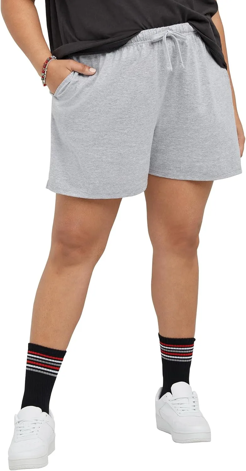 Hanes Women's Originals Shorts, Cotton Jersey Shorts, Gym Shorts For Women, 2.5, Plus Size Available