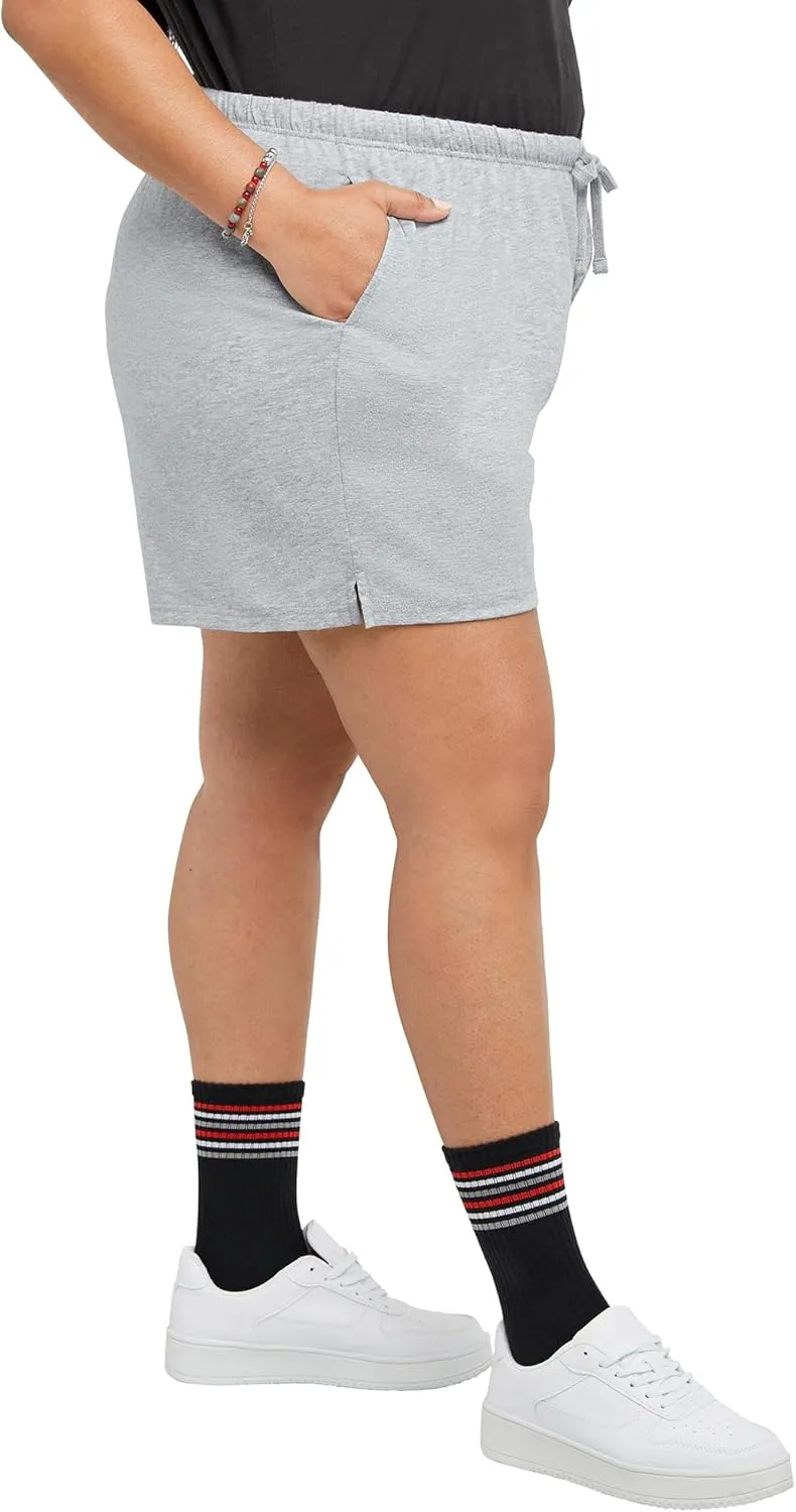 Hanes Women's Originals Shorts, Cotton Jersey Shorts, Gym Shorts For Women, 2.5, Plus Size Available