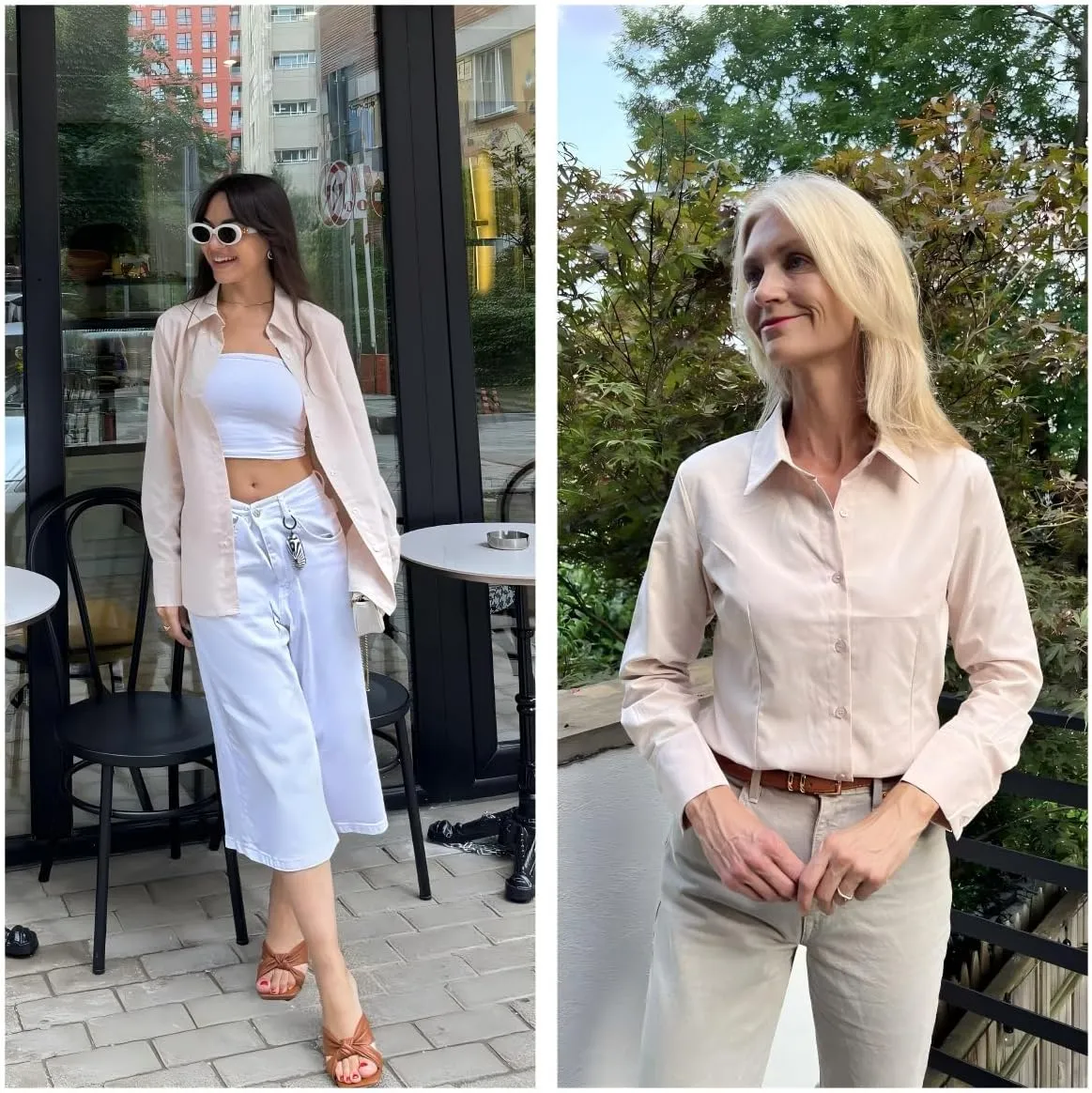 HOTOUCH Women's Button Down Shirts Long Sleeve Button-up Dress Shirt Fitted Business Collared Work Office Suit Blouses