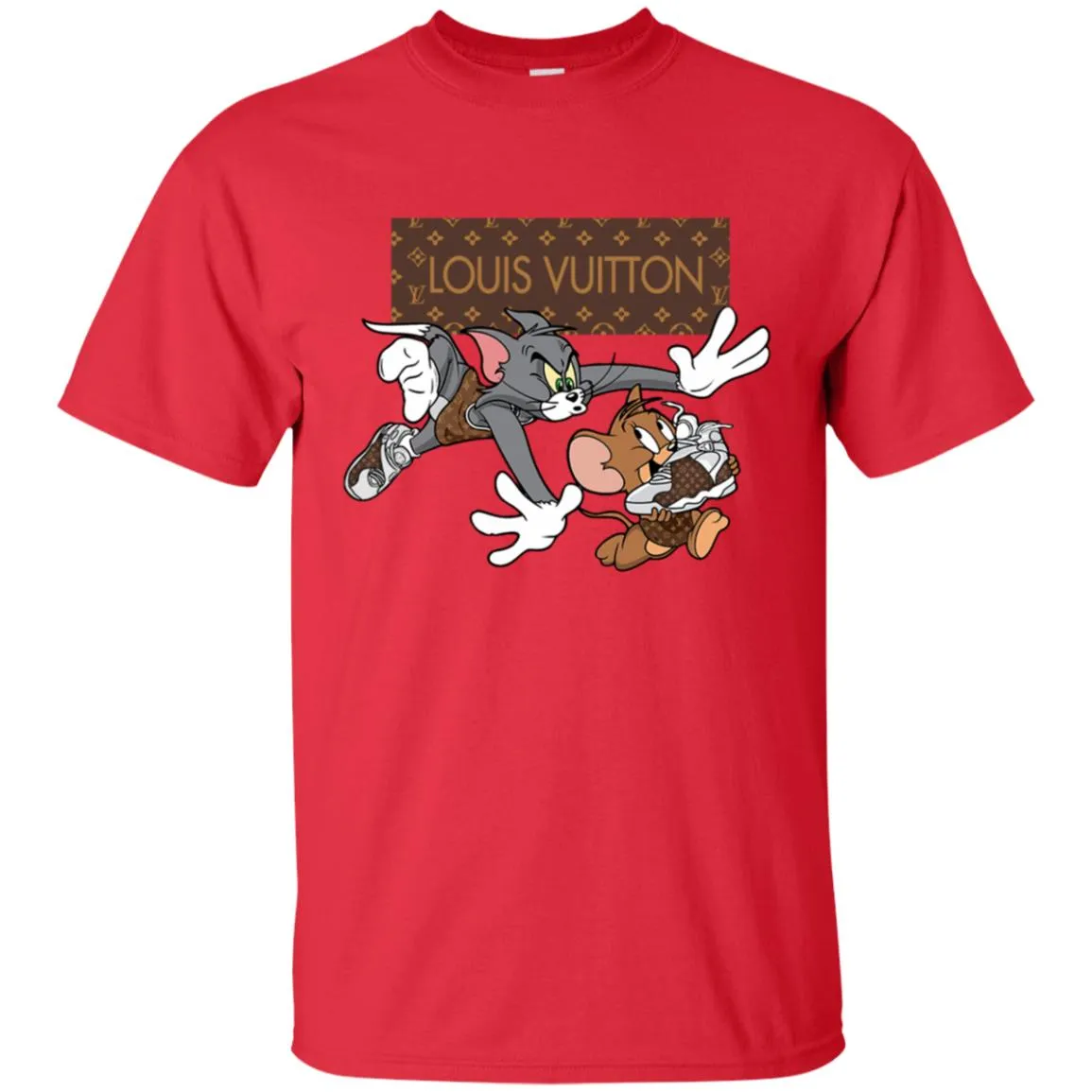 Louis Vuitton Cartoon Tom And Jerry T-shirt Men Cotton T-Shirt