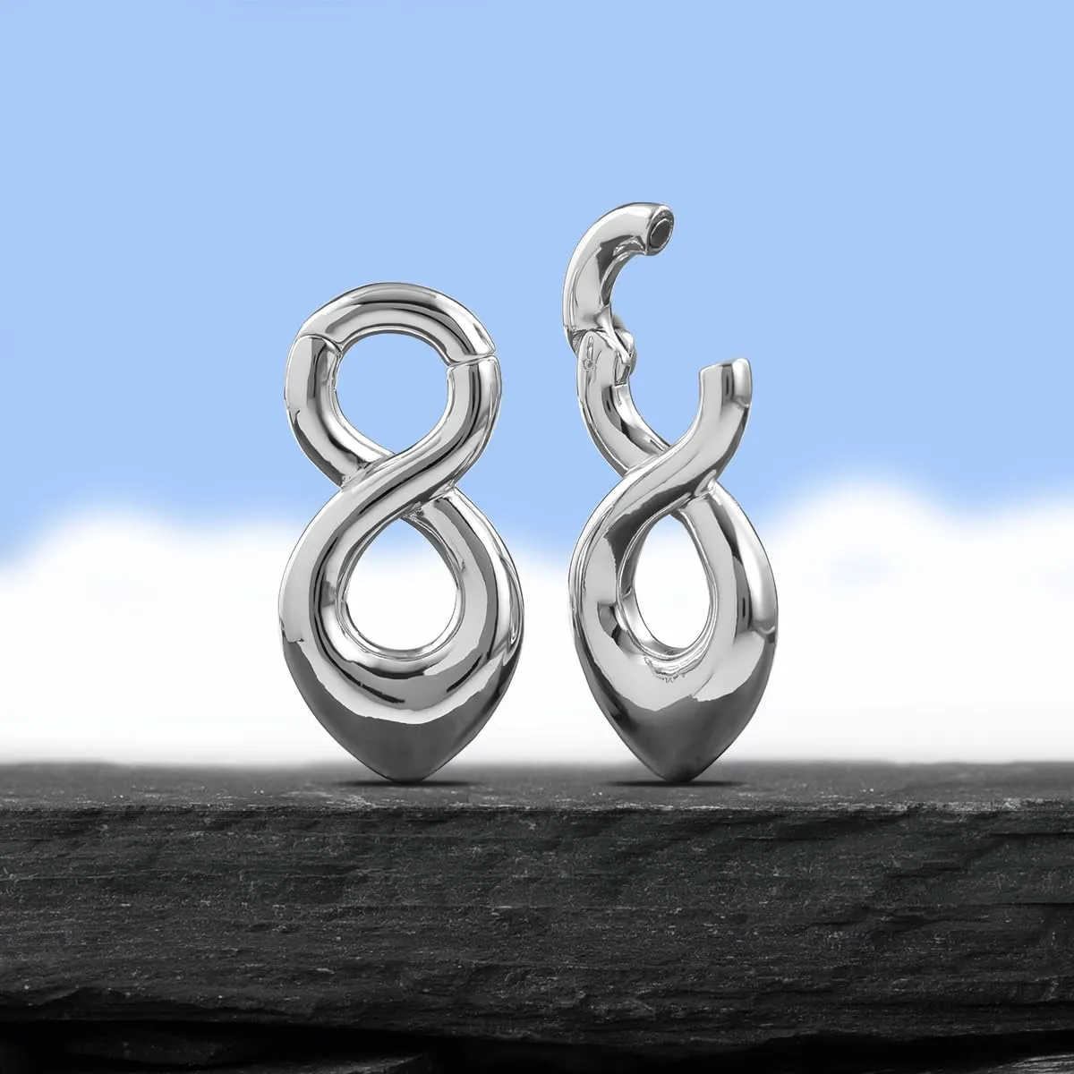 PONWAG 1 Pair 2g 4g Spiral Ear Weight For Stretched Ears Heavy Brass Decent Gold Dangle Plug Gauge Earring Cool Ear Hanger Tunnels Body Piercing Jewelry