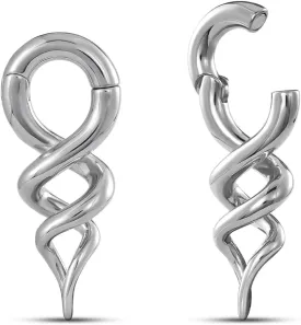 PONWAG 1 Pair 2g 4g Spiral Ear Weight For Stretched Ears Heavy Brass Decent Gold Dangle Plug Gauge Earring Cool Ear Hanger Tunnels Body Piercing Jewelry