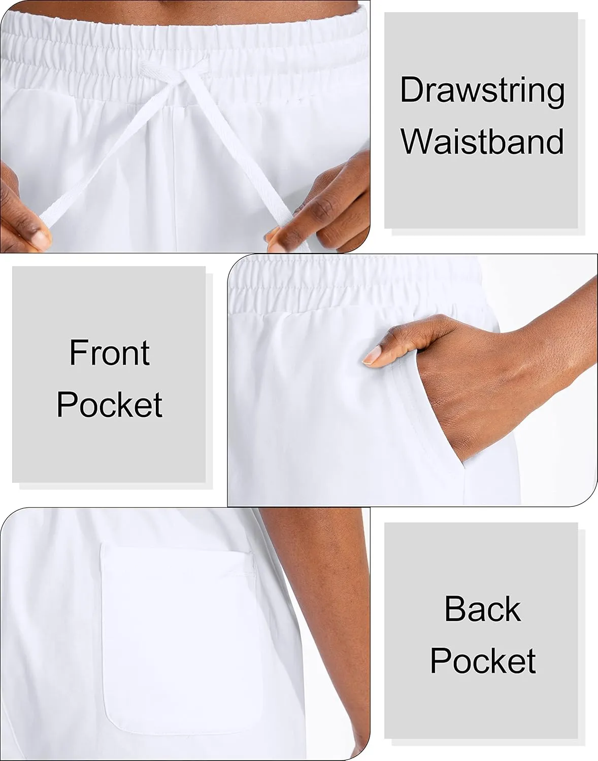 SANTINY Women's Cotton Shorts 5'' Lounge Yoga Shorts Jersey Sweat Bermuda Shorts for Women Walking Athletic with Pockets