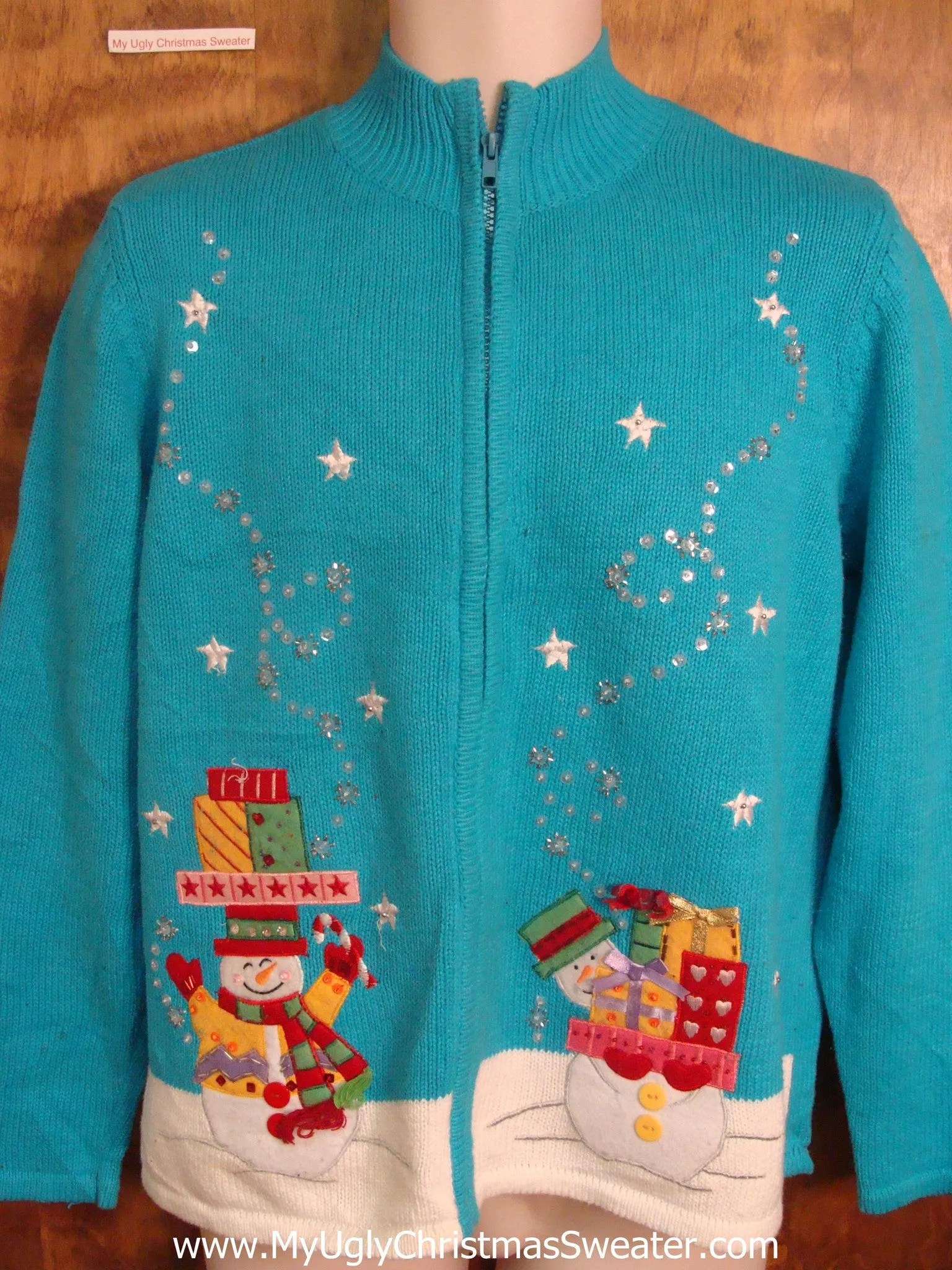 Snowmen Carrying Presents Ugly Sweater for Xmas