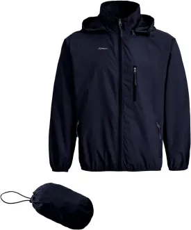 Spmor Men's Lightweight Waterproof Jacket Packable Windbreaker Running Coat
