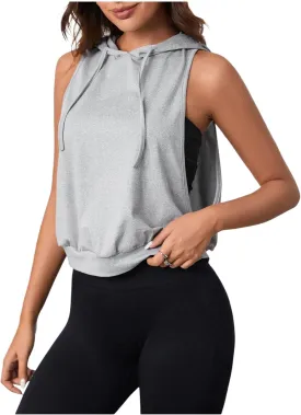 SweatyRocks Women's Sleeveless Workout Top Gym Activewear Crop Tank Top Open Side Shirt for Athletic Exercise Running