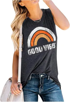 Tank Top Women Loose Fit Graphic Tees Summer Vintage Tank Tops Flowy 2025
