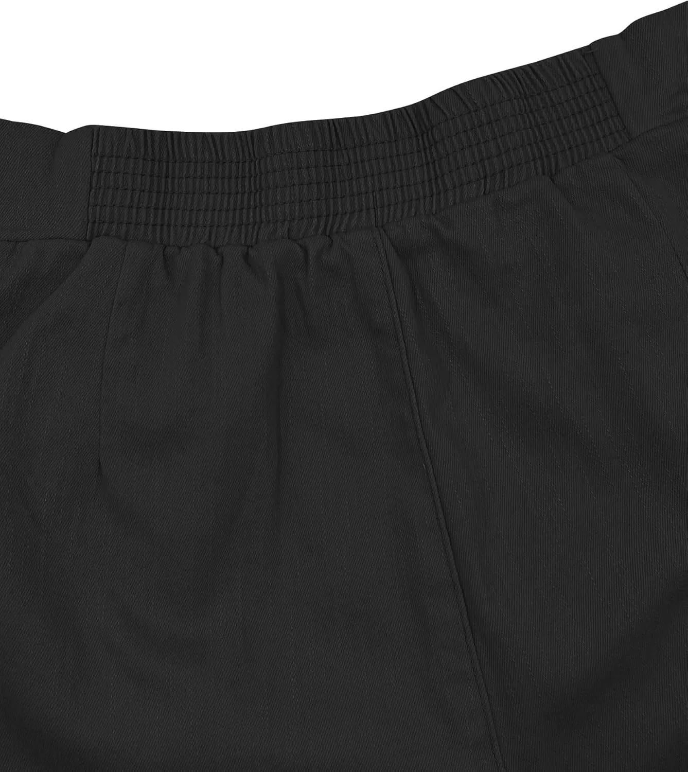 Uincloset Casual Elastic High Waist Denim Shorts Summer Rolled Hem Pocketed Shorts Comfy Wide Leg Shorts