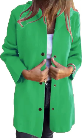 Womens Long Cardigan Casual Single Breasted Hooded Jacket Lapel Neck Long Sleeve Solid Trench Coat for Women 2024