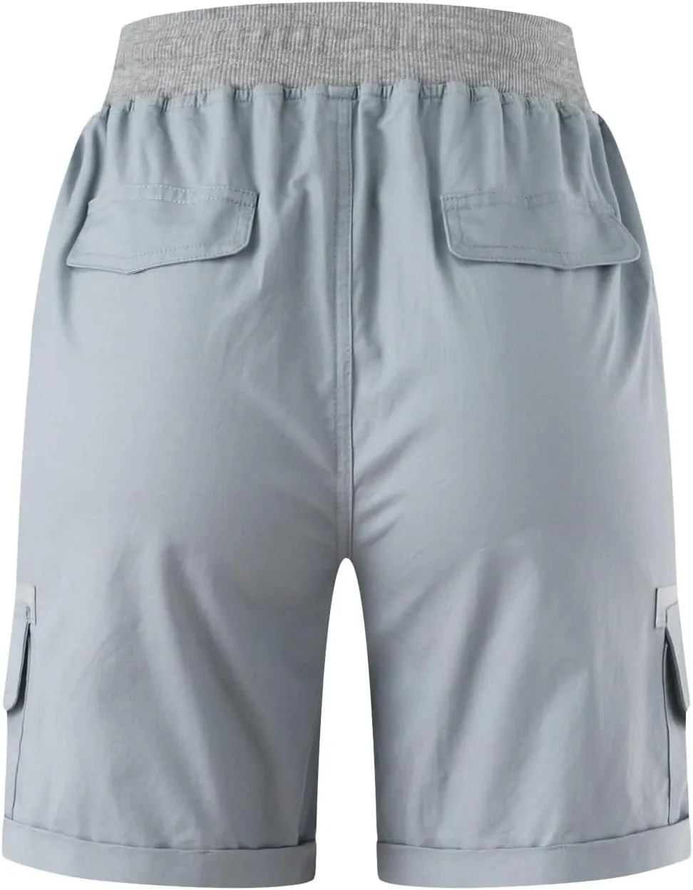 Womens Loose Fit High Waist Casual 4 Pockets Hiking Shorts Summer Workout Plus Size Cruise Shorts Cargo Short Pants